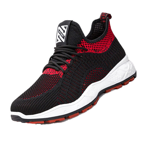 Wholesale men's trendy shoes  new style fly woven breathable casual running shoes students mesh sports shoes men's shoes autumn