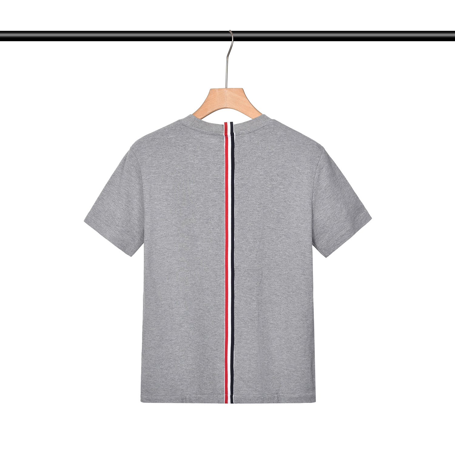 Browin tbのリボンは赤と白と青のストライプの半袖の男女の同じタイプのtシャツのカップルの金を代行します。