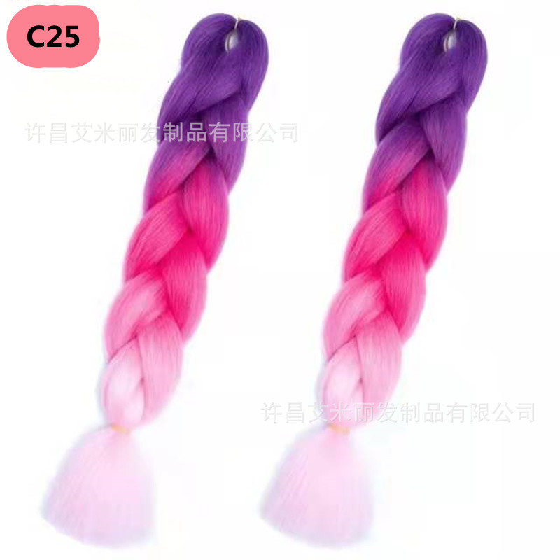 Trenzas africanas con cabello rosa渐 – materiales de alta temperatura, estilo boxeador
