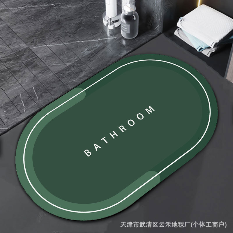 Transfronterizo simple almohadilla de suelo de baño de barro de diatomeas resistente al deslizamiento absorción de agua almohadilla de inodoro puerta de inodoro almohadilla de pie antisucia
