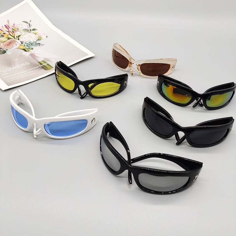 European And American Fashion New Colorful Reflective Cycling Sports Sunglasses display picture 5