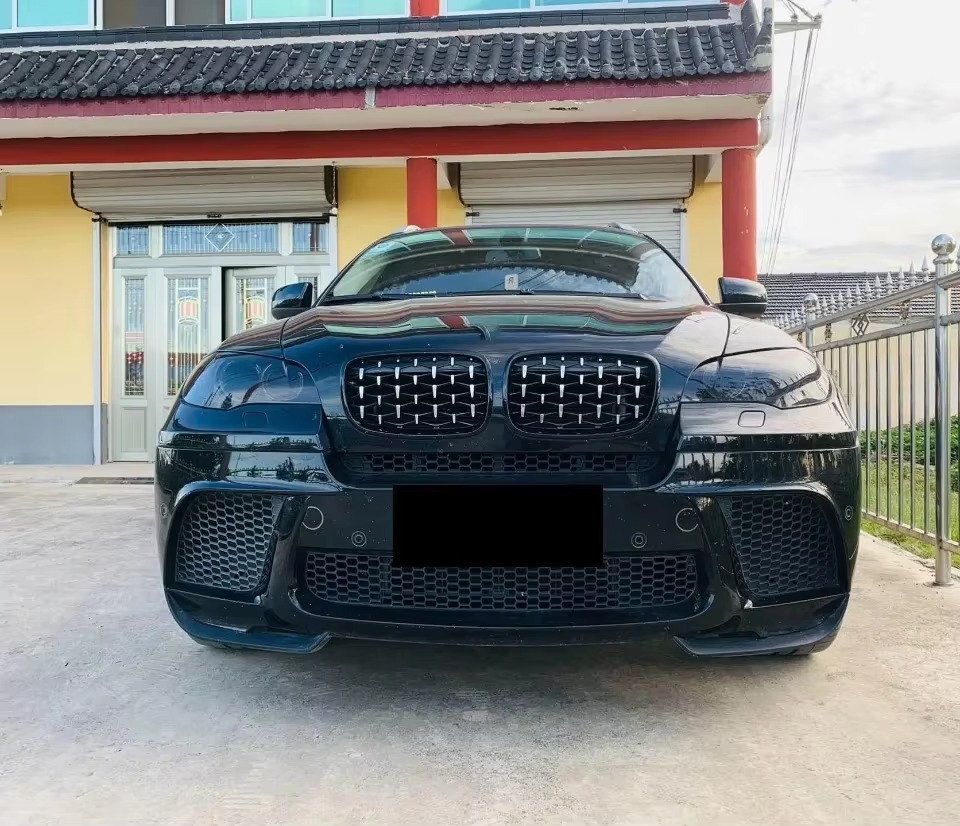 Suitable for 07-14 Bmw X5/X6 E70E71 Modified Full Star Pattern Half-Silver Front Grille