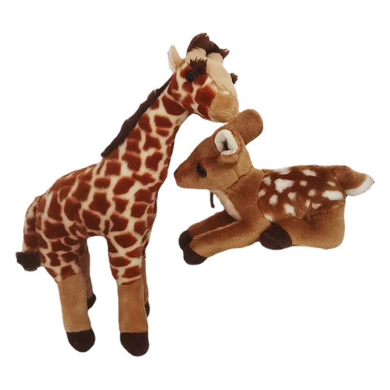 Aurora jirafa peluche cervatillo muñeca con soporte muñeca muñeca regalo de cumpleaños decoración transfronteriza