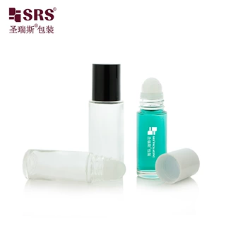 30ml/50ml 直圆透明模制玻璃香体走珠瓶 不漏液便携香氛分装瓶