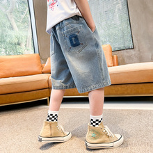 儿童夏装男童牛仔短裤2025夏季新款中大儿童裤子洋气五分裤运动裤