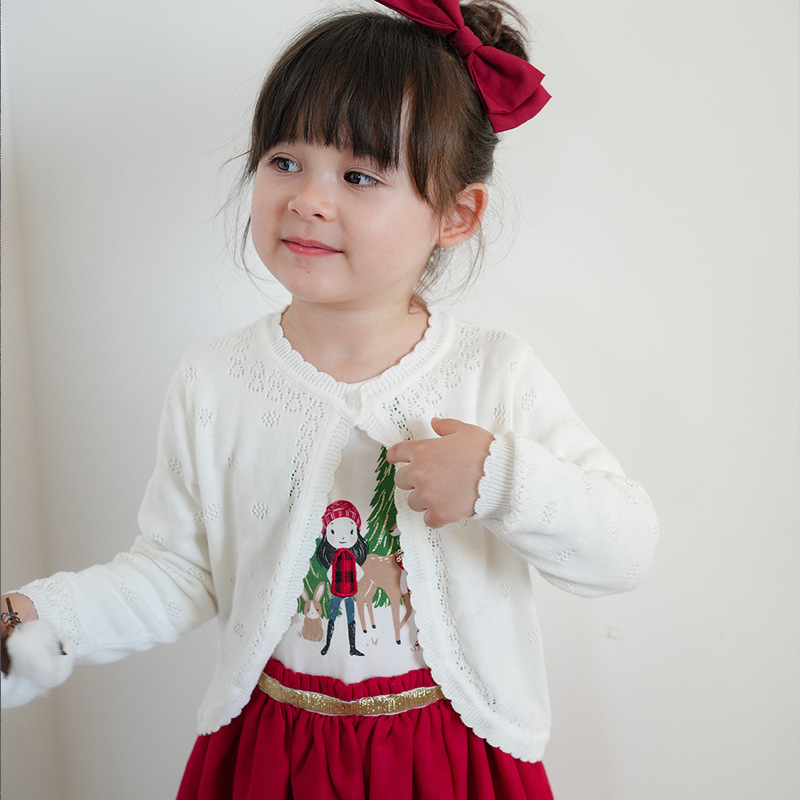 Cross-border girls' knitted cardigan cotton infant baby shawl children's sweater coat air conditioning shirt thin wholesale Cross-border girls' knitted cardigan cotton infant baby shawl children's sweater coat air conditioning shirt thin wholesale