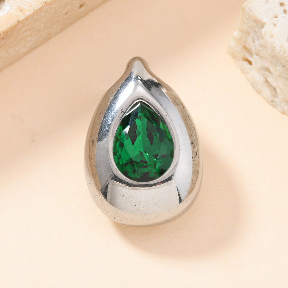 Joyas de fundición de acero inoxidable transfronterizas de un solo colgante de colgante de zircon accesorios DIY