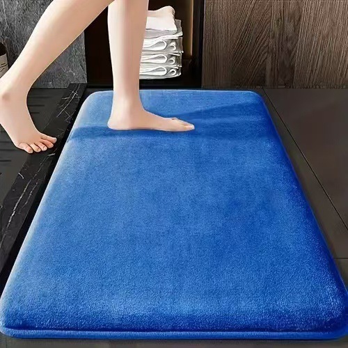 Solid Color Bathroom Mat Bathroom Floor Mat Entryway Home Non-slip Mat Water Absorbent Quick Dry Door Mat