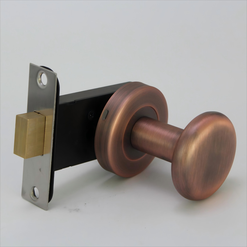 Personalizado simple interior esférico unilateral cerradura de aleación de zinc cerradura de puerta invisible dormitorio TV pared de fondo cerradura oculta