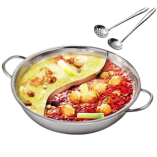 Stainless steel mandarin duck pot stainless steel hot pot single…