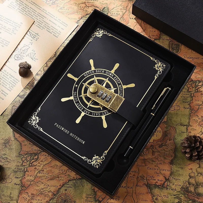 블랙 세트 "노트북 + 펜 + 선물 상자]