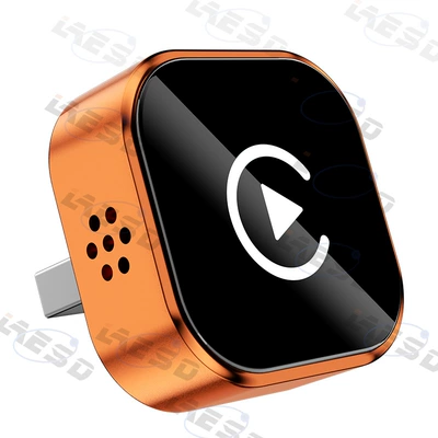 Interconnection Box 2in1 Smart | Simsiz CarPlay və Android Auto - q1a-orange-white-label-metal-glass-wireless-carplay-plus-android-auto-2-in-1-only-suitable-for-overseas-systems