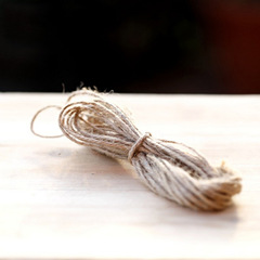 Micro landscape glass bottle hanger cord, tag cord DIY tool jute cord 1.2 meters two strands three strands jute cord natural color