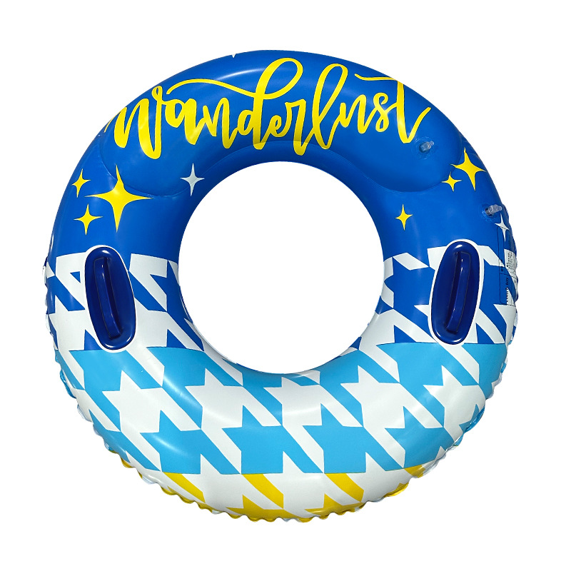 Nuevo estilo de flotador de natación para padres e hijos, flotador de dibujos animados de doble airbag para axilas, flotador inflable ecológico y grueso para exteriores.