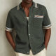 Cross-border foreign trade men's European and American summer new hollow lapel knitted cardigan casual POLO shirt men SY0200