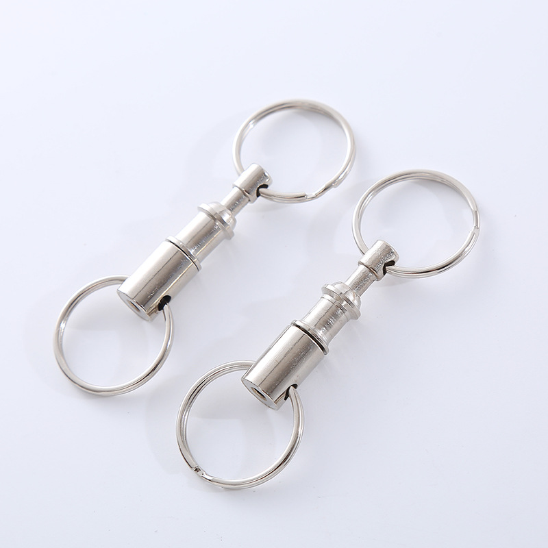 (2개) 공장 재고 키 체인 더블 헤드 이동식 서브 마더 분리 더블 링 데차 키 링 카 키 하드웨어 액세서리