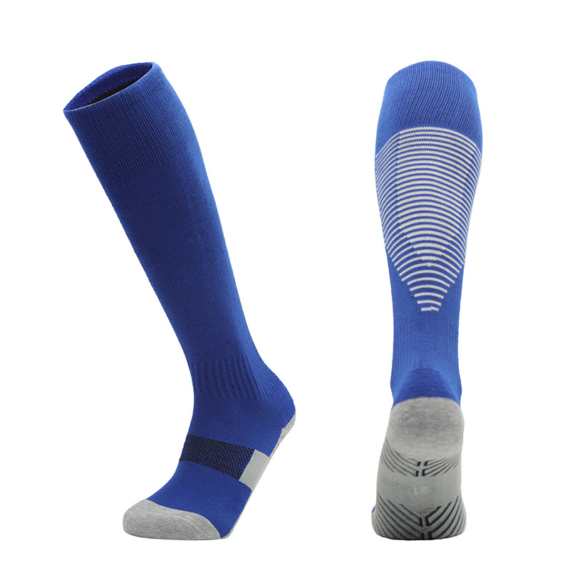 Calcetines de fútbol sobre la rodilla de color sólido personalizados Calcetines para adultos, niños de escuela primaria, calcetines deportivos con fondo de toalla gruesa, calcetines de béisbol