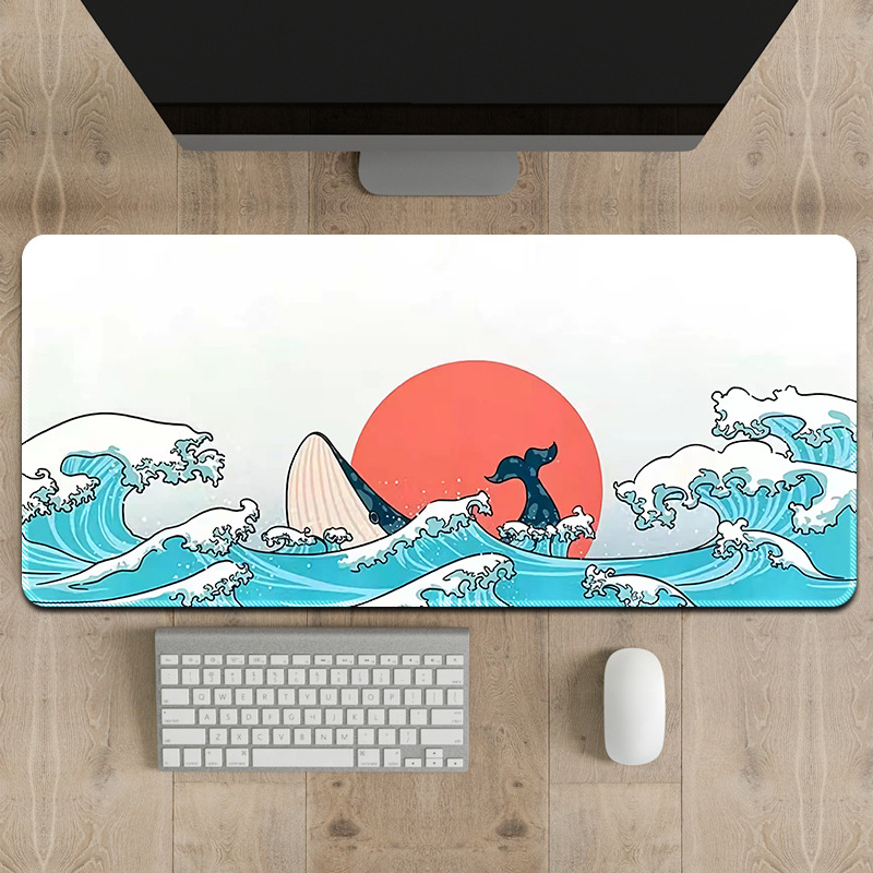 Alfombrilla japonesa Ukiyo-e con diseño de la Gran Ola