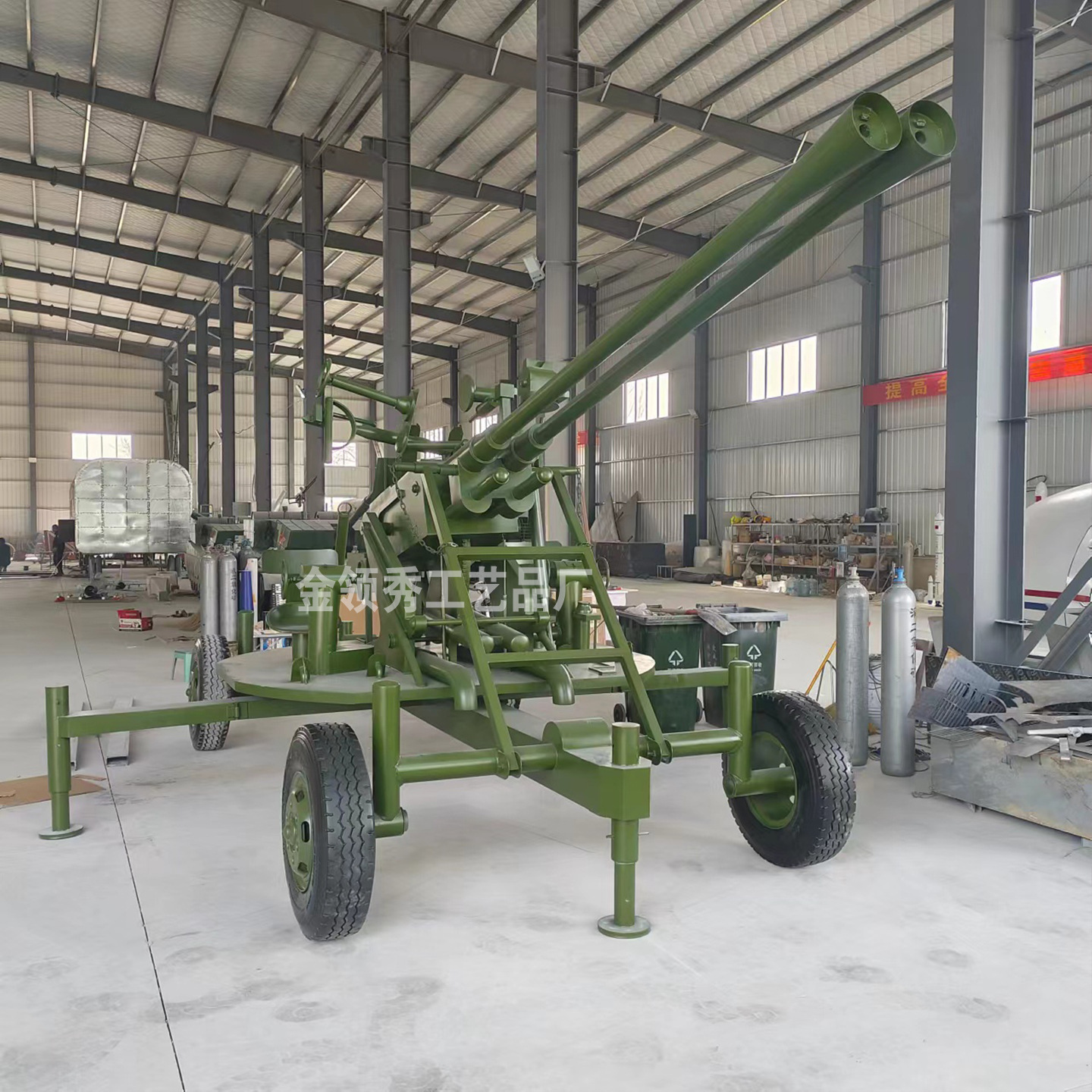 大型37高射炮模型军事研学模拟体验迫击炮加农炮榴弹炮火箭筒模型