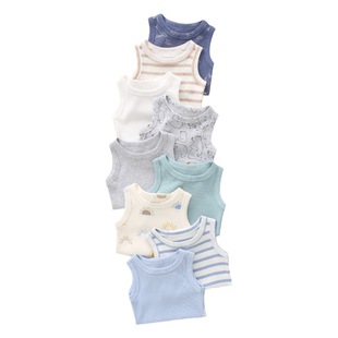 2023 store celebration special cotton sleeveless pants suit men's and women's baby pajamas two-piece set a generation of hair