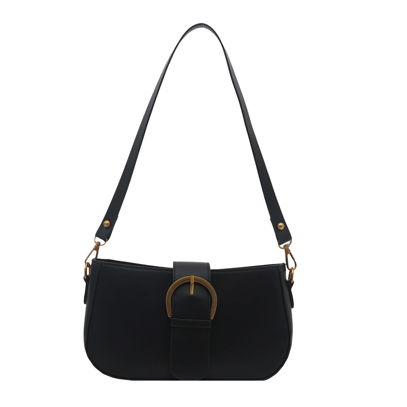 Simple retro hebilla de cinturón bolso de tendencia de mujer 2025 primavera nuevo nicho de diseño de brazo popular bolso de hombro