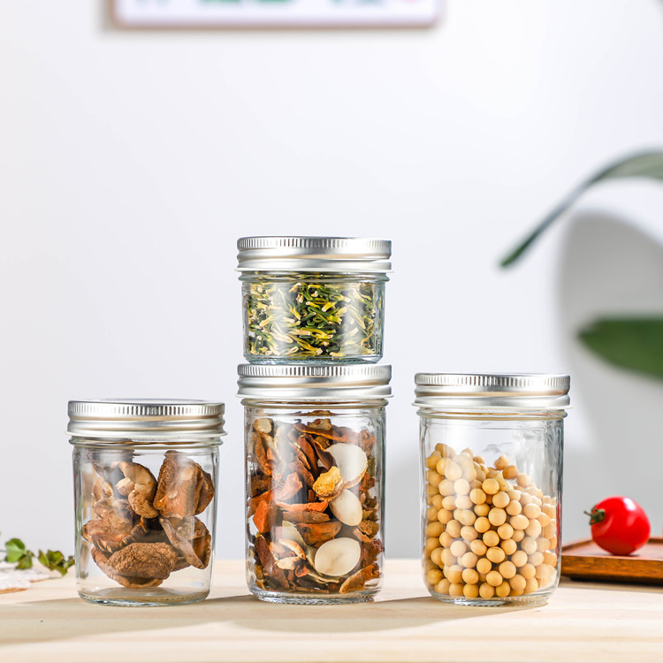 供应300ml鱼子酱玻璃瓶果酱罐头玻璃瓶带盖密封蜂蜜燕窝瓶利宏