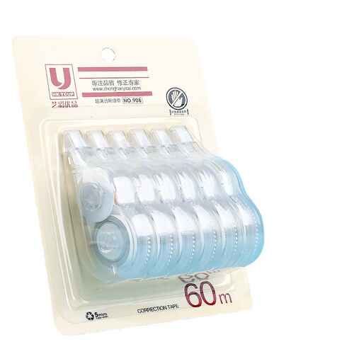 Transparent correction tape 60 meters large capacity correction tape affordable correction tape student use correction stickers wholesale wholesale