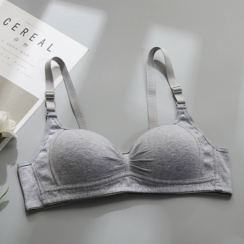Underwear, wireless bra, cotton thin push up bra, for students