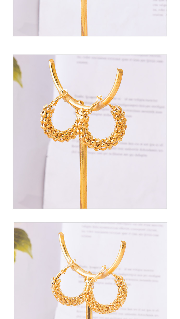 55g Weight PVD Coated Gold Plating Process 304 Stainless Steel Ear Needle Material Real Gold Plated Plating Material PVD Coated Real Gold Plated 18K Gold Geometric Solid Color 304 Stainless Steel Vintage Style Waterproof Non Tarnish Hoop Earrings