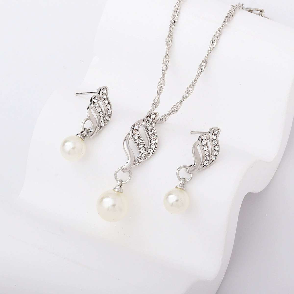 Украшения, комплект, кулон из жемчуга, ожерелье, цепочка, AliExpress, французский стиль, простой и элегантный дизайн, легкий роскошный стиль