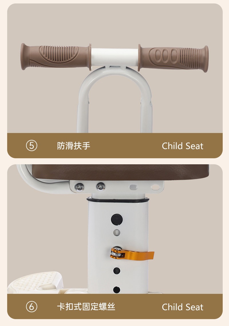Suitable for electric vehicle child seats, front-mounted electric scooter baby seats, and universal safety seats for scooters, ideal for transporting children