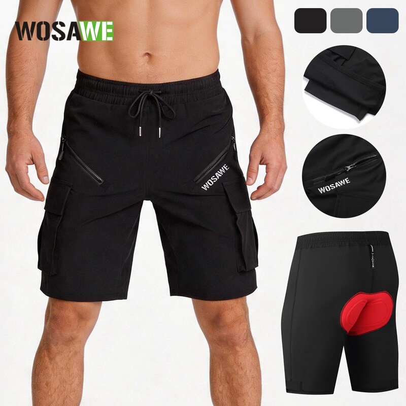 Wosawe Cycling Shorts Mountain Biking Downhill Shorts Summer Hiking Quick-Dry Breathable Cycling Pants Wosawe Cycling Shorts Mountain Biking Downhill Shorts Summer Hiking Quick-Dry Breathable Cycling Pants