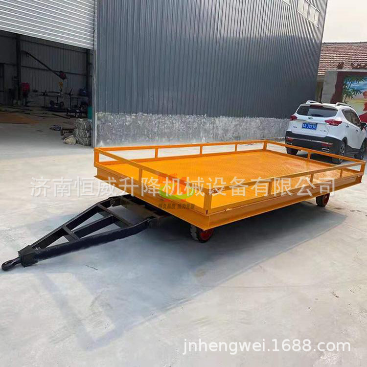 制造工业货物运输电动平车无轨转向平板拖车 360度转弯电动搬运车