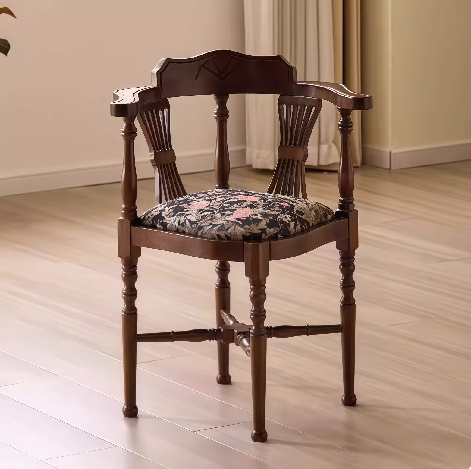 Sillas de comedor de madera sólida estilo retro francés estilo medieval diseño sillón de restaurante respaldo casero cocina de cocina