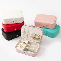 シンプルな高級ジュエリーボックスのイヤリングの指輪の収納ボックスの卸売り二重携帯抗酸化ジュエリーの収納ボックス