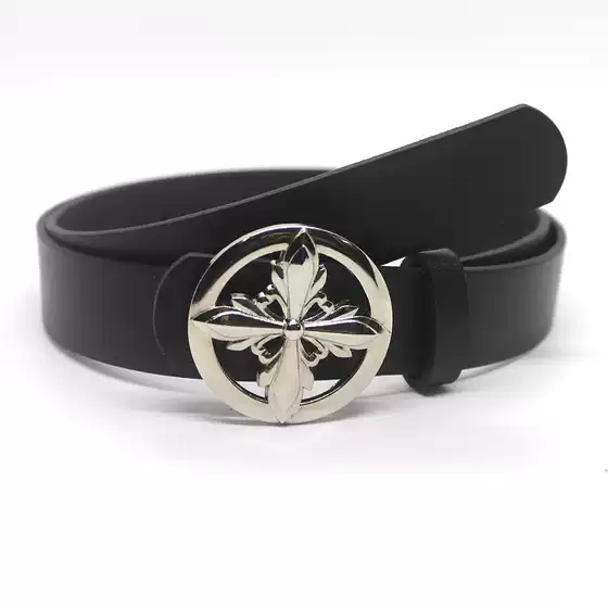 New Vintage Crowe Snap Buckle Belt Hollow Vine Punk Couple Fashion All-match Women's Belt Internet Celebrity Same Style