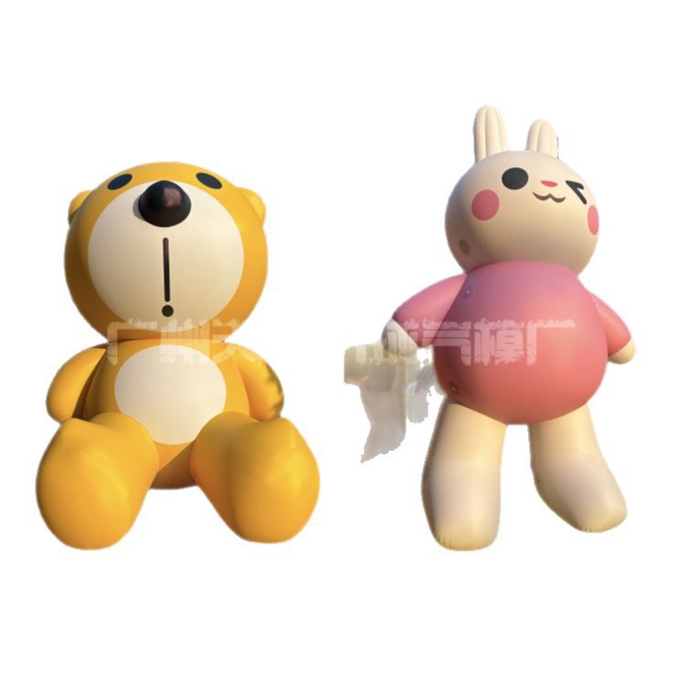 Modelo inflable de dibujos animados inflable personalizado decoración de centro comercial Mei Chen gran modelo inflable de mascota de conejo inflable