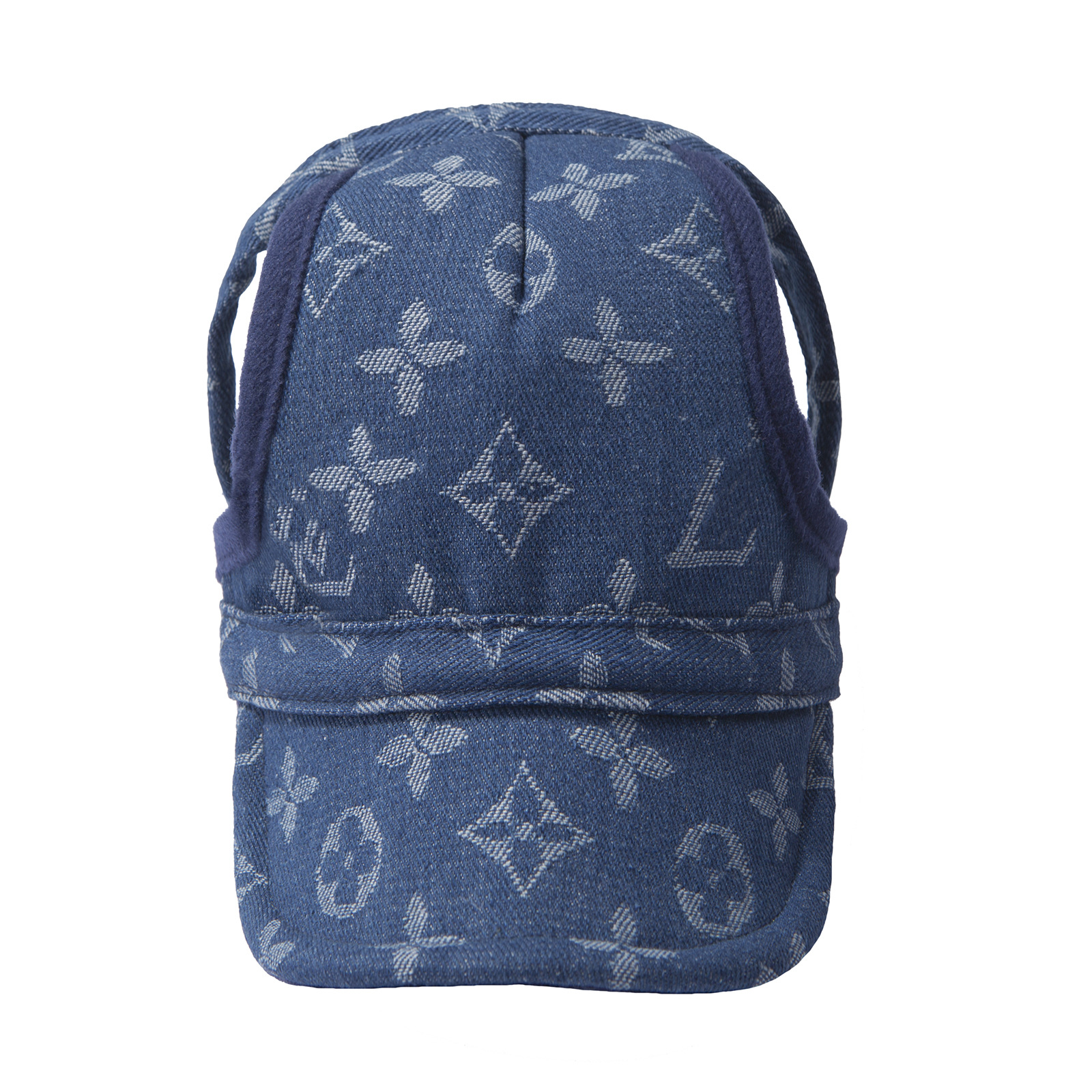 Blue denim letter jacquard / XS