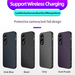 Galaxy S25edge 携帯電話ケースに適したカーボンファイバーパターン磁気レザーパターンソフトシェル Samsung S24U 落下防止保護カバー