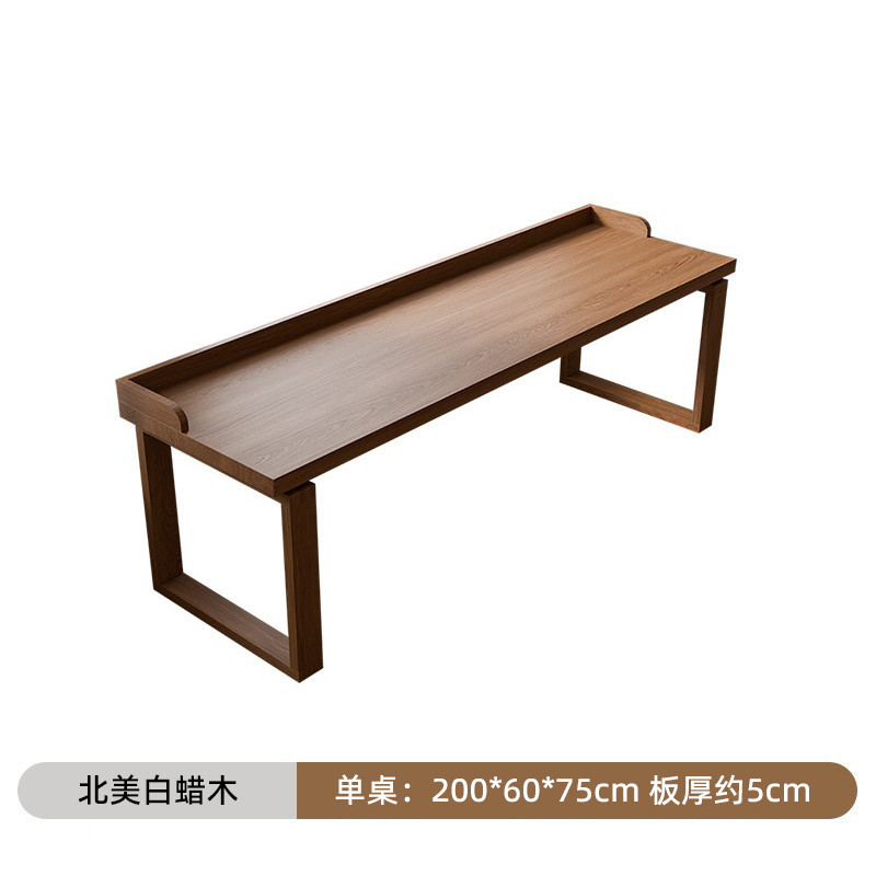 물푸레나무 싱글 테이블 200*60*75cm, 보드 두께 약 5cm
