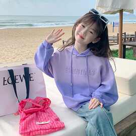 女童洋气卫衣2026儿童春秋装女孩中大童秋冬季童装长袖连帽上衣潮