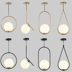 Cross-border glass pendant light Nordic retro iron art corridor light entrance hall bar restaurant balcony bedside cabin mini pendant light