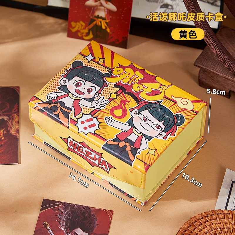 Nueva caja de tarjetas de mariposa de alto valor, caja de almacenamiento de gran capacidad para álbumes de tarjetas pequeñas de ídolos, caja multifuncional de cuero a prueba de polvo