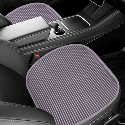 Seat cushion, seat cover, Filled with Bamboo Charcoal and Buckwheat - gray-driver-and-passenger-2-photos