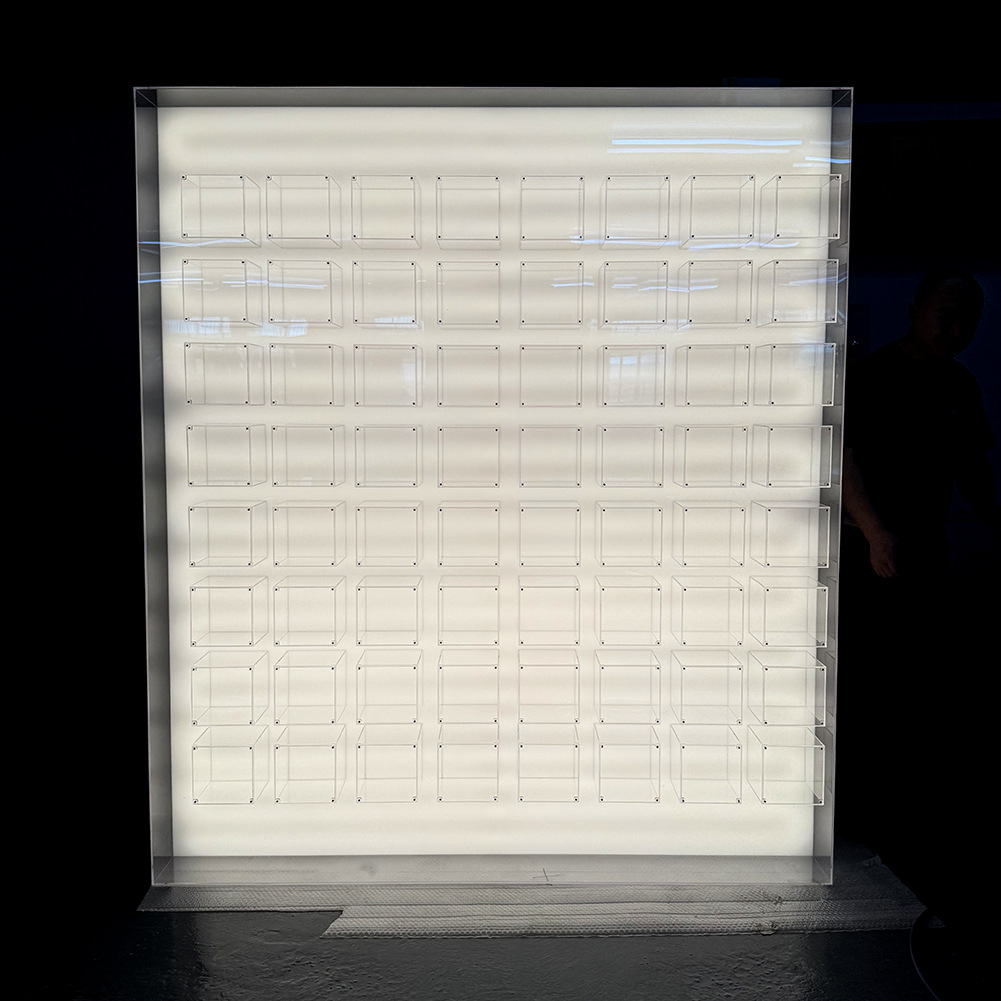 定制亚克力labubu展示柜手办收纳柜方形高透明带柜门防尘展柜厂家