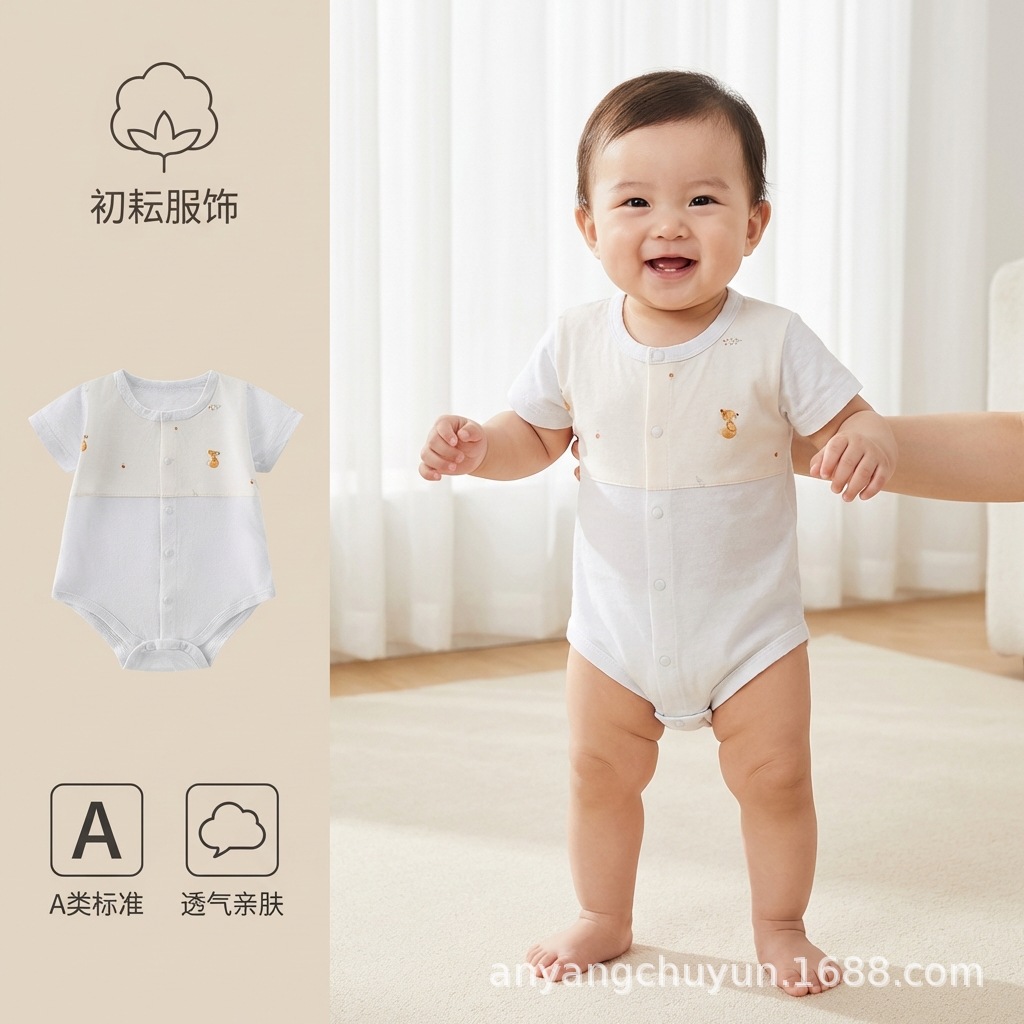 Ropa de bebé recién nacido, abrigo de verano, triángulo para bebés, bebés pequeños, algodón delgado para bebés. image 8