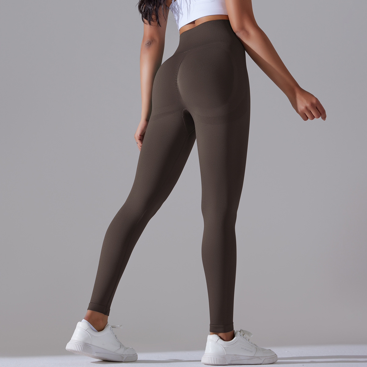 Modern Style Simple Style Solid Color Nylon Cotton Blend Active Bottoms Leggings display picture 127