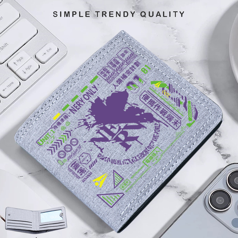 Evangelion Canvas Short Multi-Card Wallet EVA Multi-Function Driver's License Card Holder Multi-Layer Wallet Evangelion Canvas Short Multi-Card Wallet EVA Multi-Function Driver's License Card Holder Multi-Layer Wallet