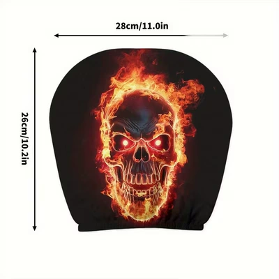 Gothic Skull Cross-Border Amazon, Universal seat cover - 29-double-sided-printing-1pc-26cm28cm