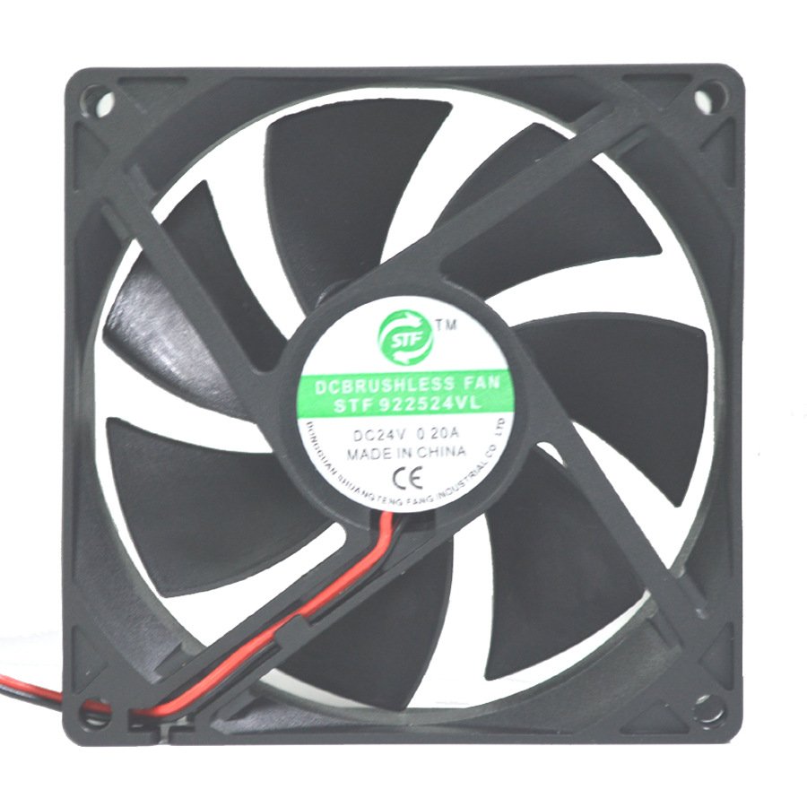 STF9225散热风扇 92*92*25mm无刷直流风扇 9cm双滚珠轴流风机